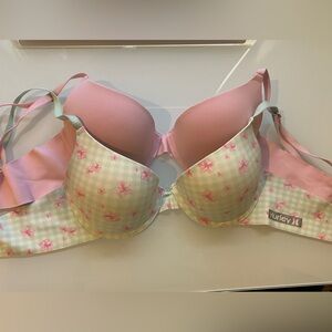 Hurley Pink and Mint Floral Bra